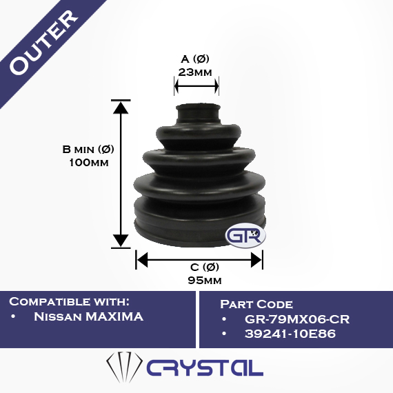 GR-79MX06-CR CV Boot for Nissan Maxima | Superior CV Joint